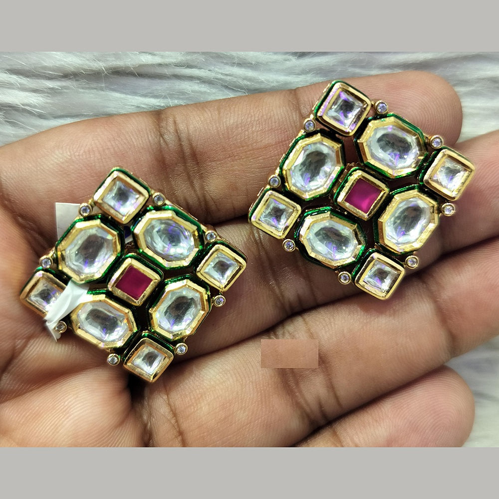 Kundan stud deals earrings