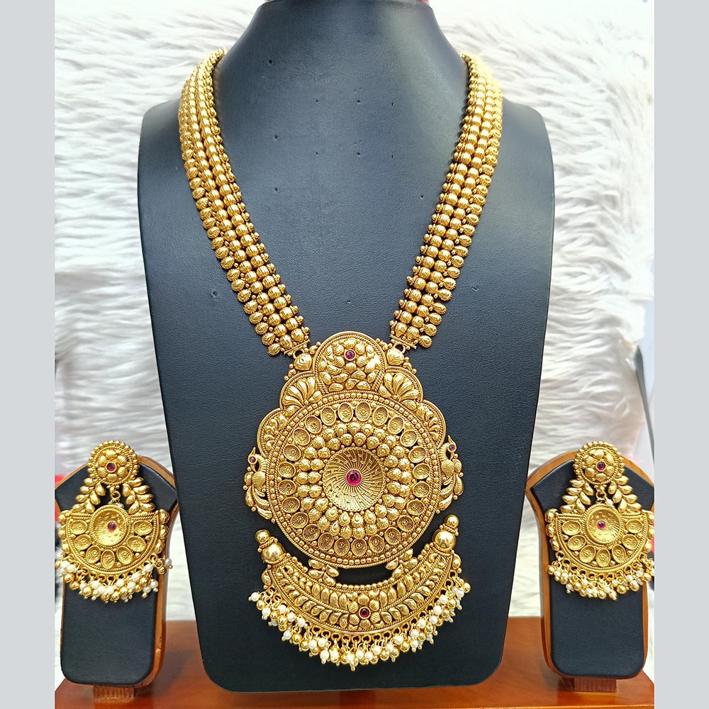 Jain Jewellers Copper Gold Long Necklace Set – JewelEMarket