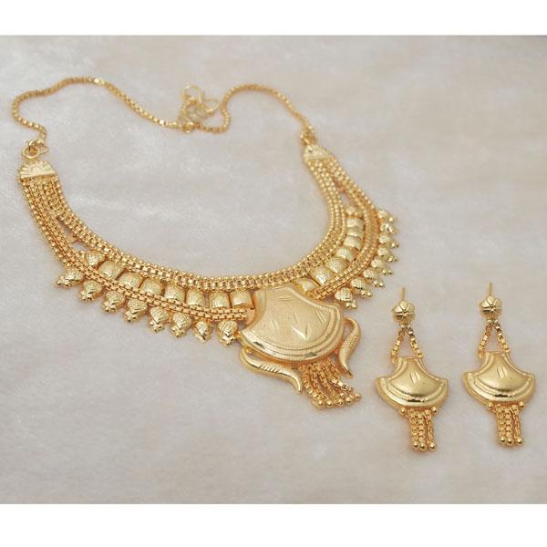 Kalyani Brass Forming Gold Plated Necklace Set - 1108106