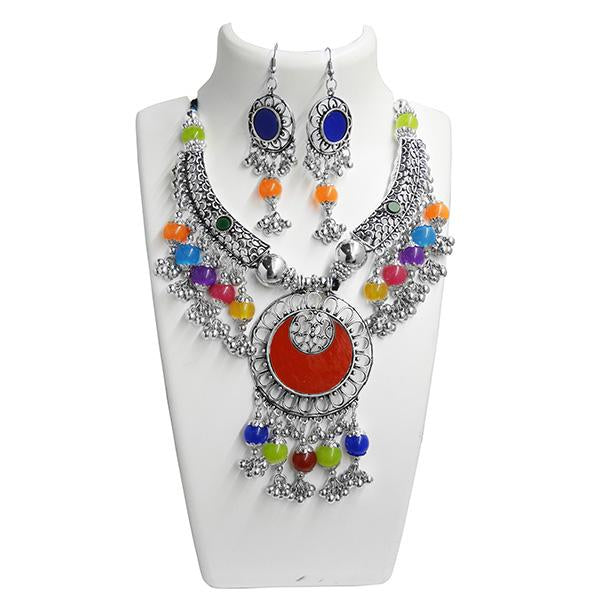 Jeweljunk Multicolor Beads Necklace Set - 1110890