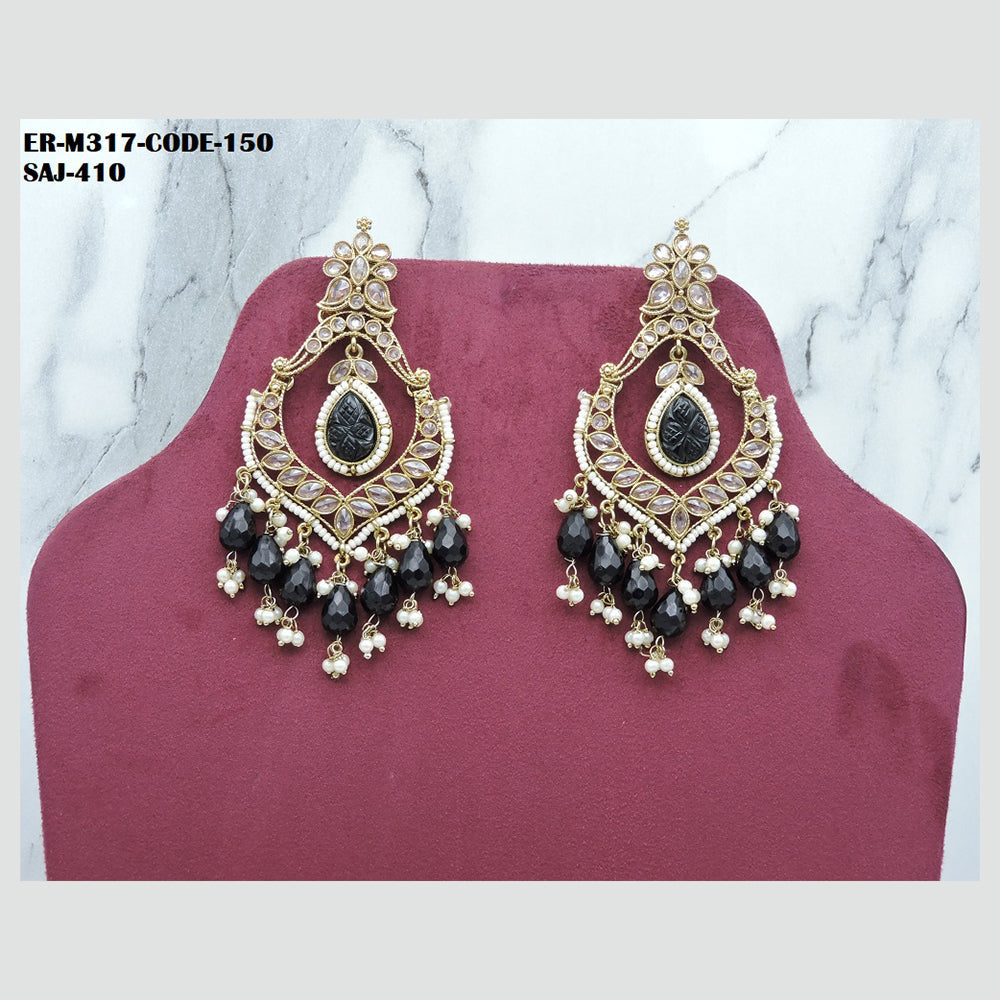 Soni Art Jewellery Gold Plated Crystal Stone Dangler Earrings