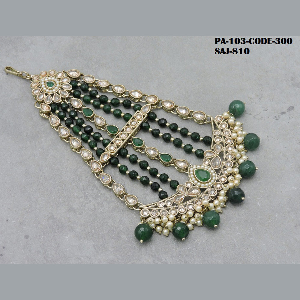 Soni Art Jewellery Gold Plated Kundan Pasa