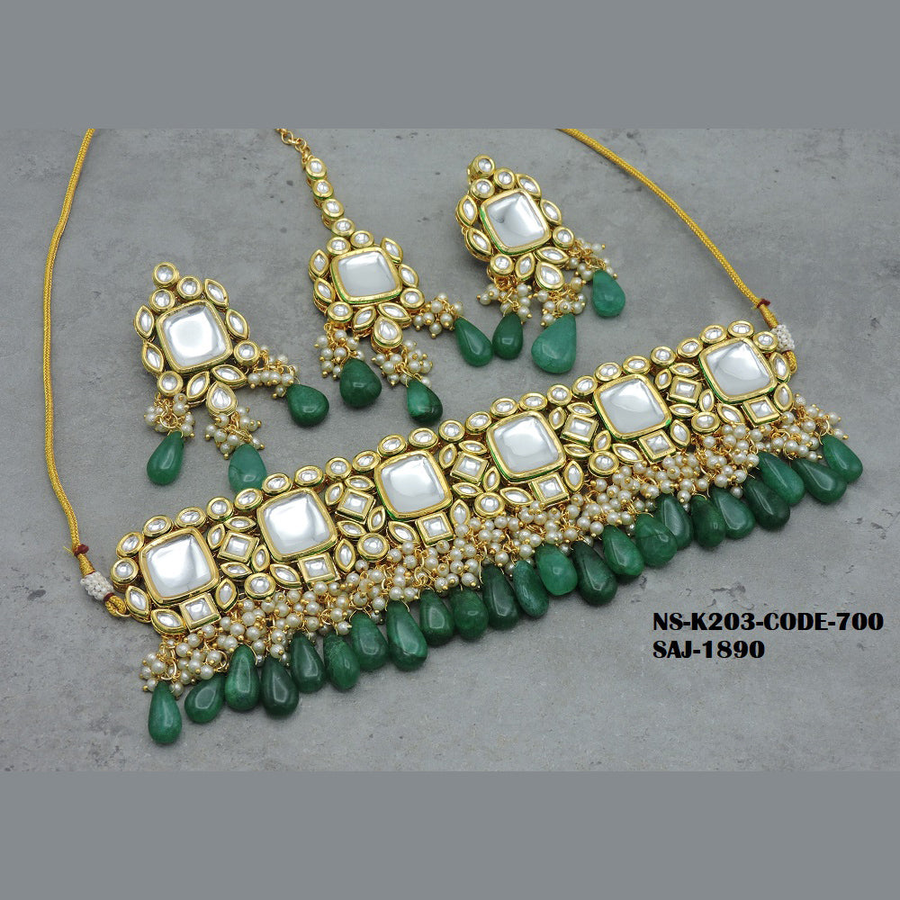 Soni Art Jewellery Kundan Choker Necklace Set