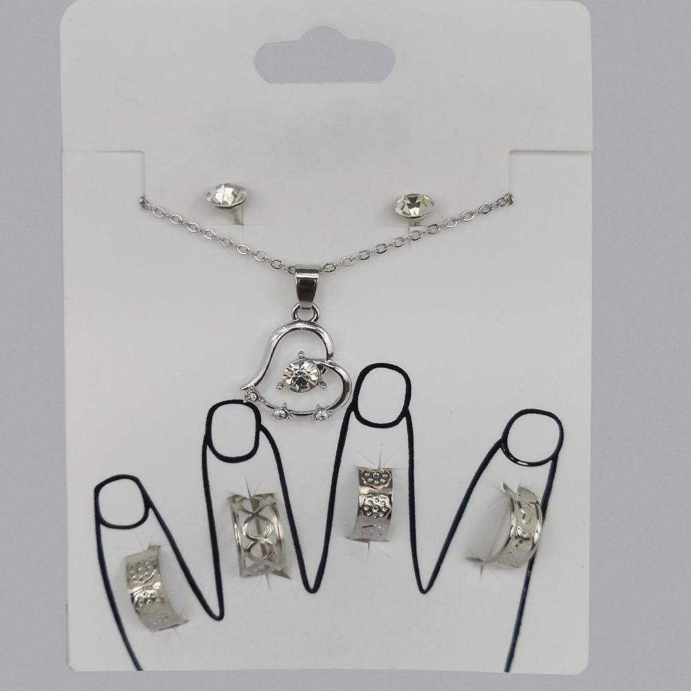 Urthn Gold Plated Pendant Set With Ring Combo - 1111903