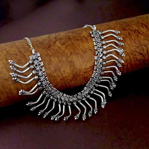 Jeweljunk Oxidised Plated Necklace - 1114556