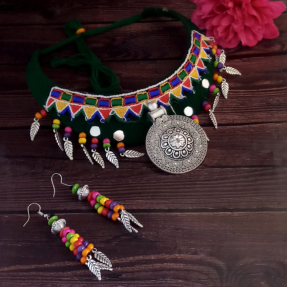 Jeweljunk Multicolour Navratri Special Necklace Set