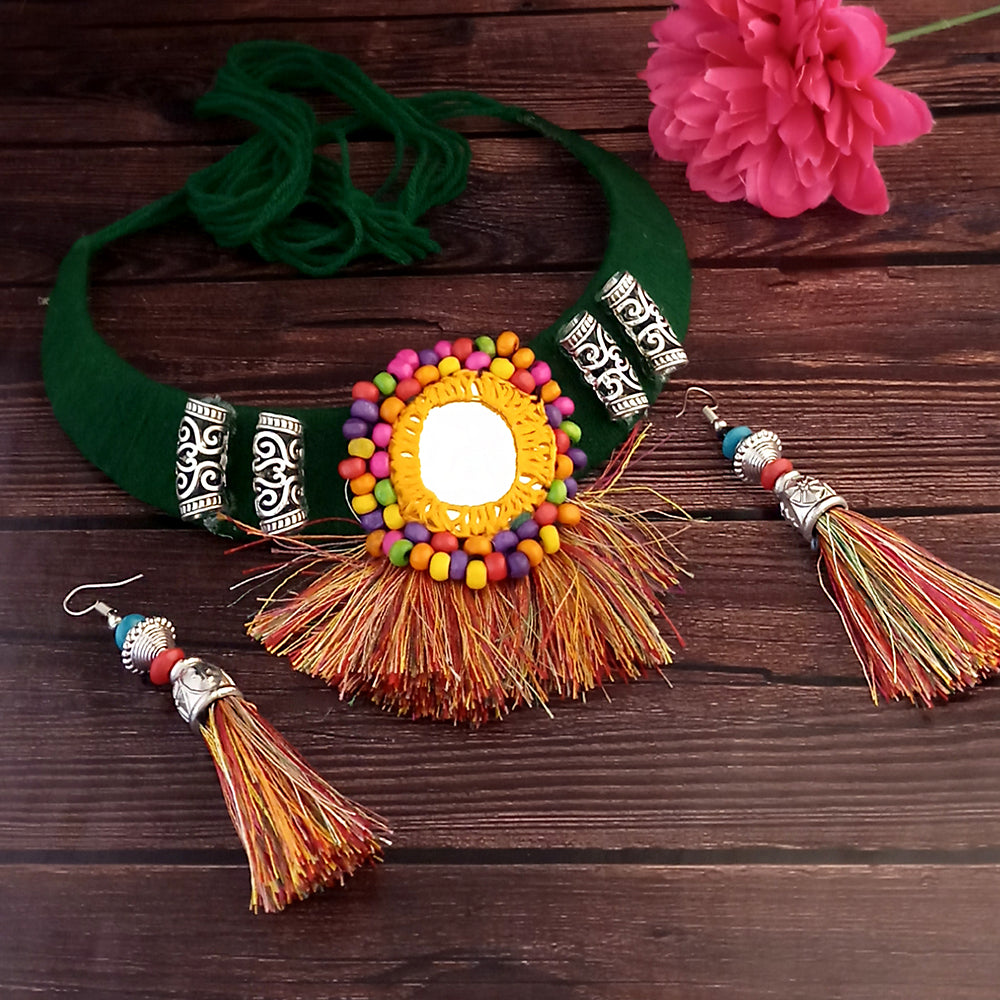 Jeweljunk Multicolour Navratri Special Necklace Set