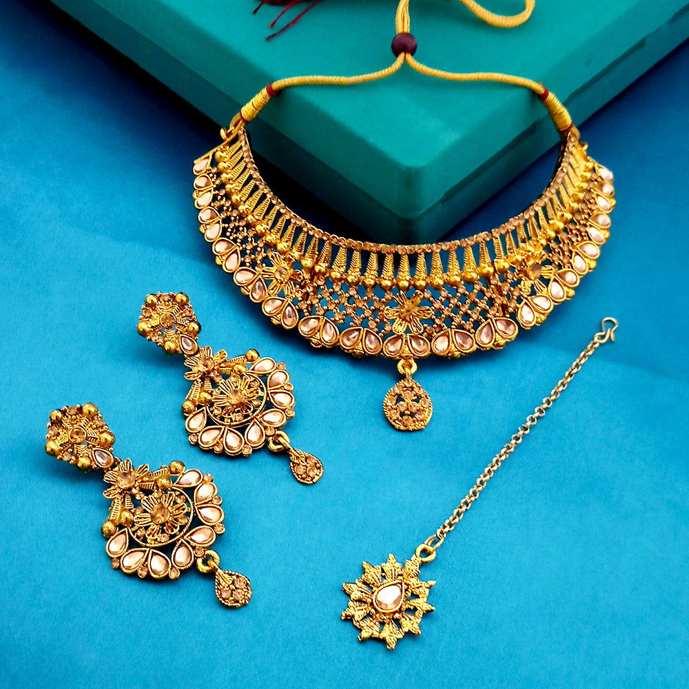 JD Arts Austrian Stone Choker Necklace Set