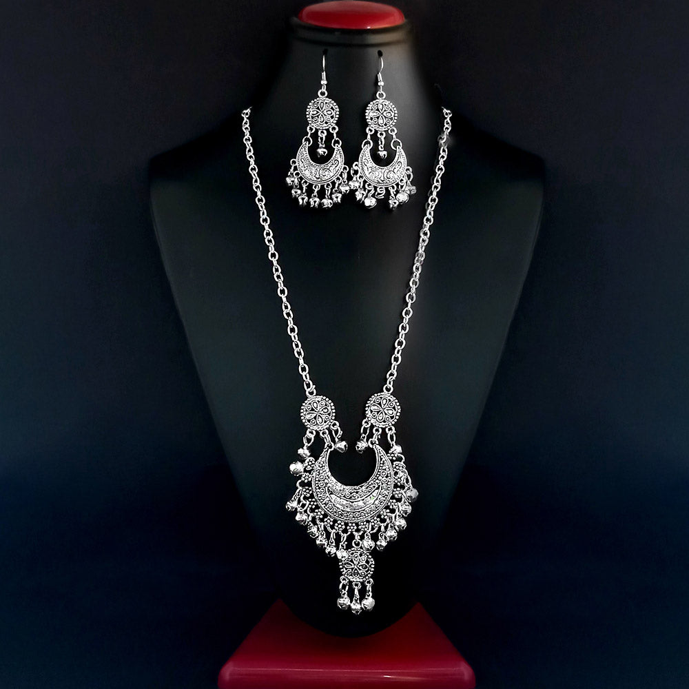 Sanjana Jewellers Oxidised Necklace Set
