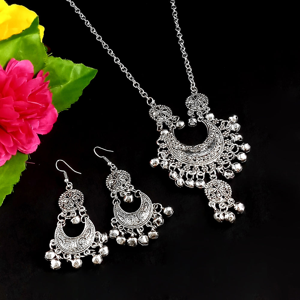 Sanjana Jewellers Oxidised Necklace Set