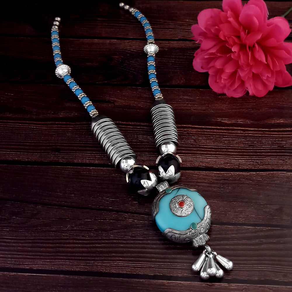 Jeweljunk Navratri Special Oxidised Plated Necklace