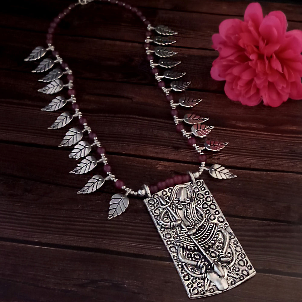 Jeweljunk Navratri Special Oxidised Plated Necklace