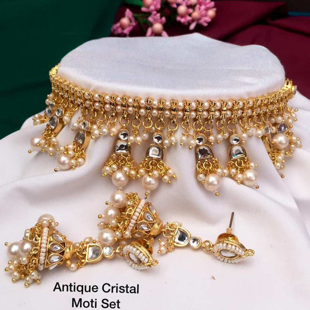 Everlasting Quality Jewels Crystal Stone Choker Necklace Set