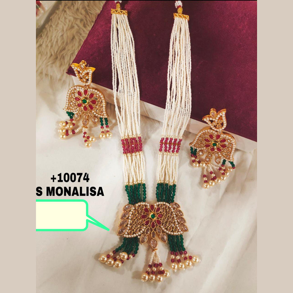 Everlasting Quality Jewels Kundan Stone Haram Necklace Set