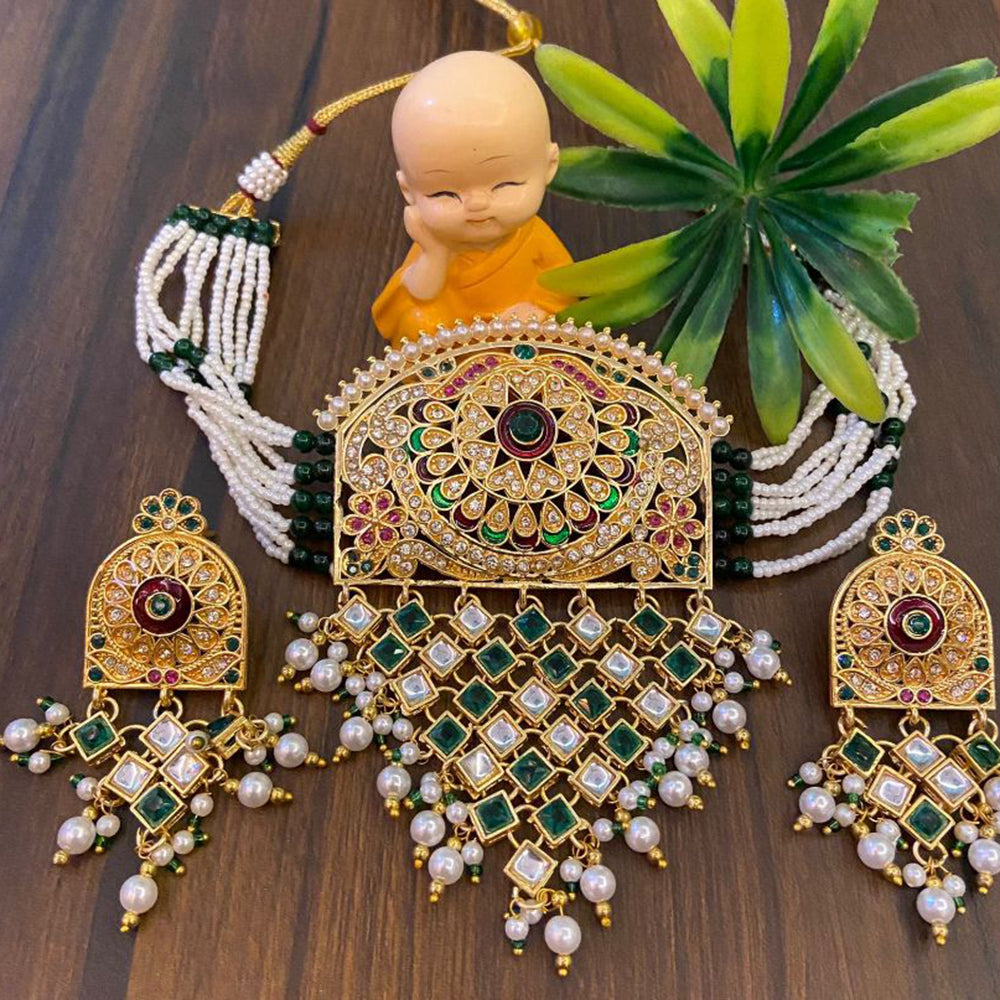 Everlasting Quality Jewels Kundan Stone Choker Necklace Set