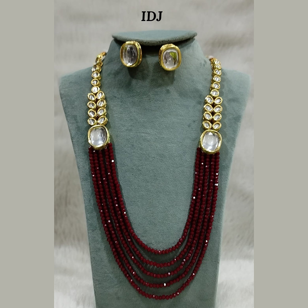 Everlasting Quality Jewels Kundan Stone Haram Necklace Set