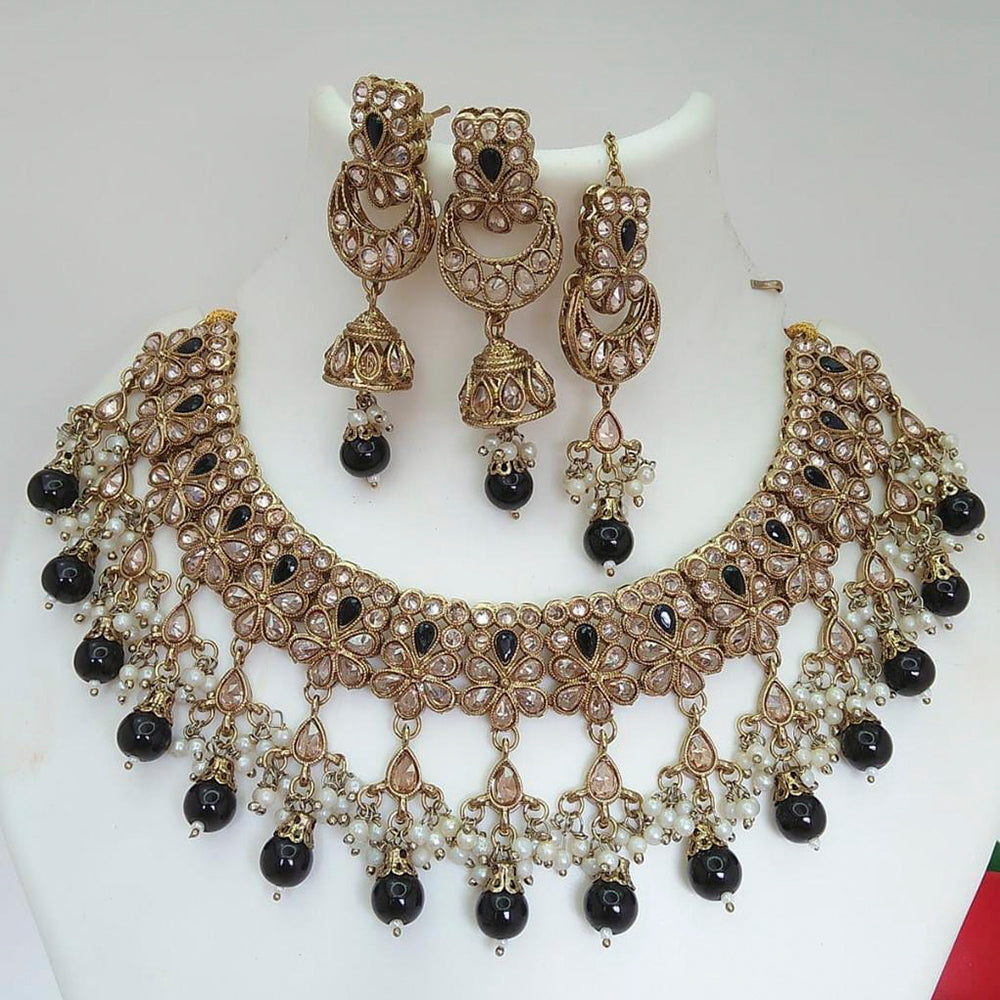 Everlasting Quality Jewels Reverse AD kundan Choker Necklace Set