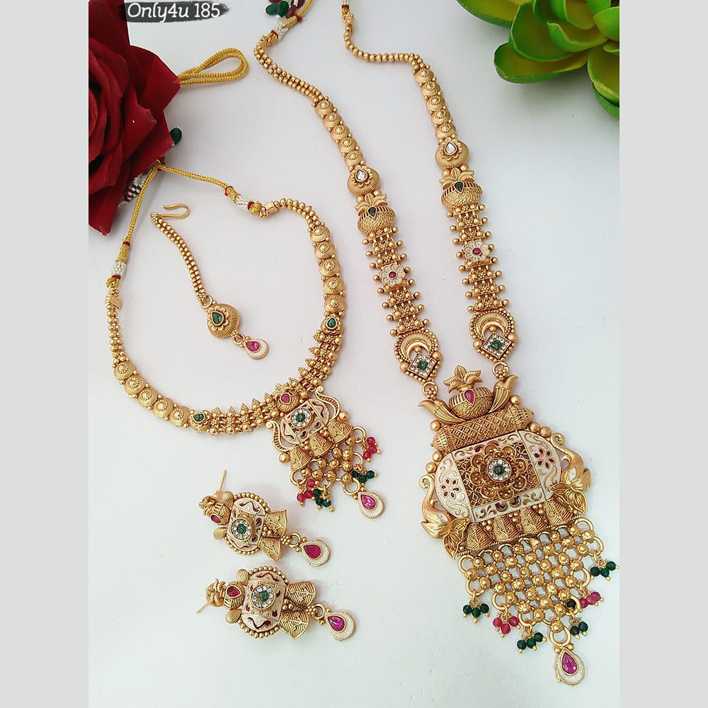 Everlasting Quality Jewels Gold Plated Double Necklace Set