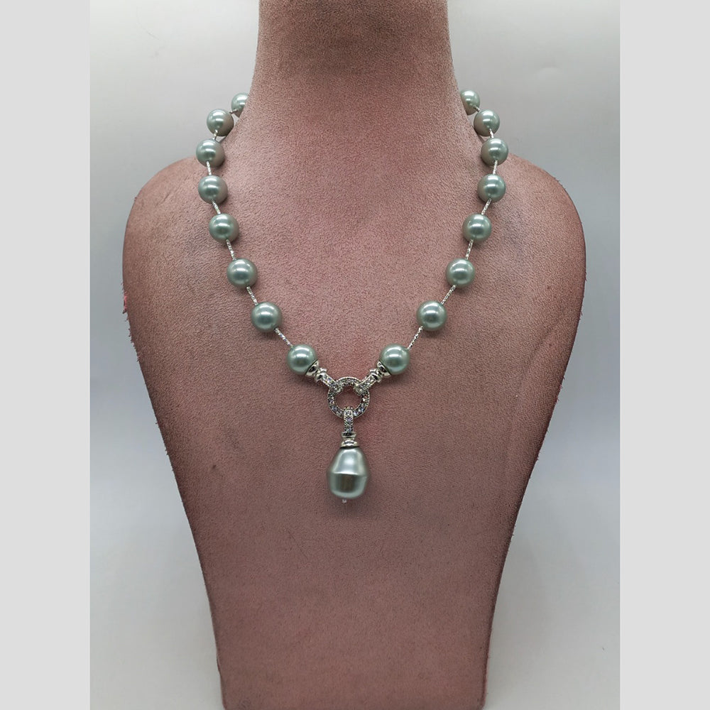 MG Beads Shallpearl Ghanti Pandent Necklace