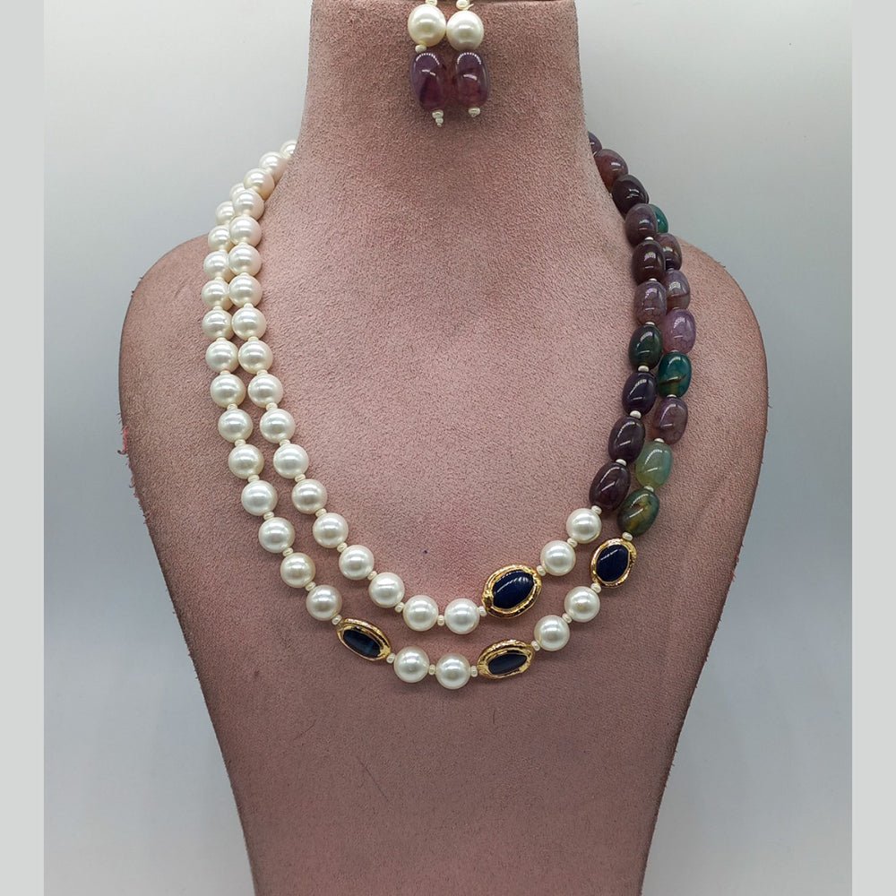 MG Beads Onyx Dholki Necklace Set