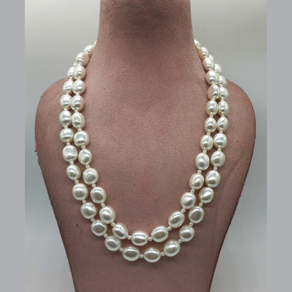 MG Beads Tsp Flat Tumble Necklace