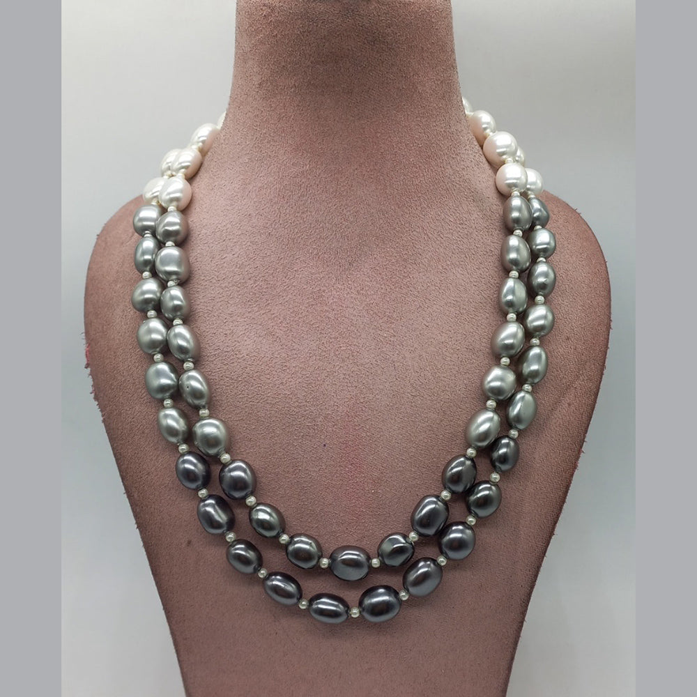 MG Beads Tsp Flat Tumble Necklace