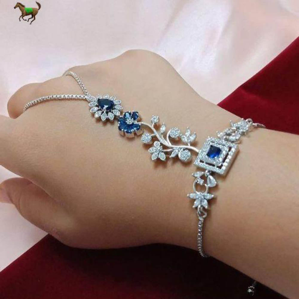 FS Collection AD Stone Chain Hand Panja