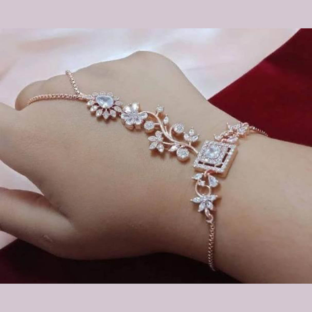 FS Collection AD Stone Chain Hand Panja