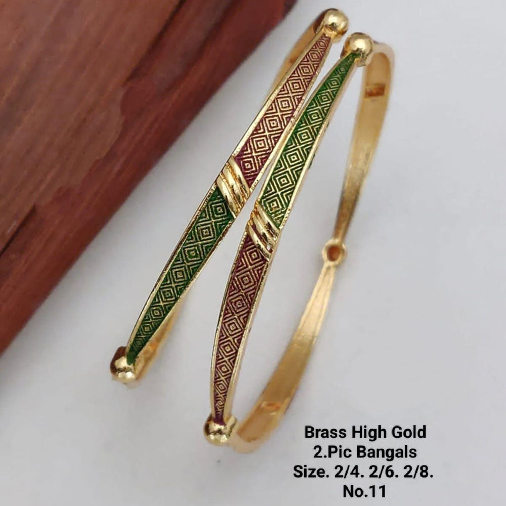 FS Collection Gold Plated Bangles Set - 11411161GL