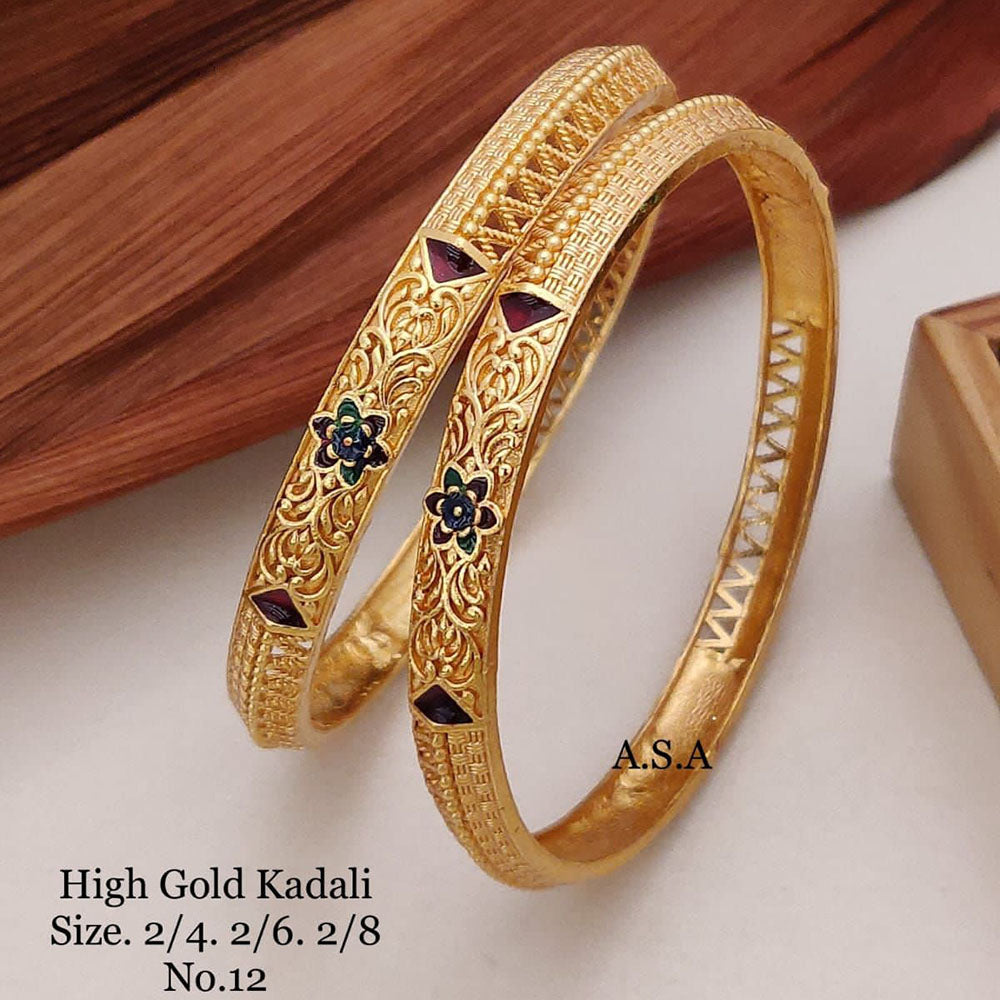 FS Collection Gold Plated Bangles Set - 11411180GL