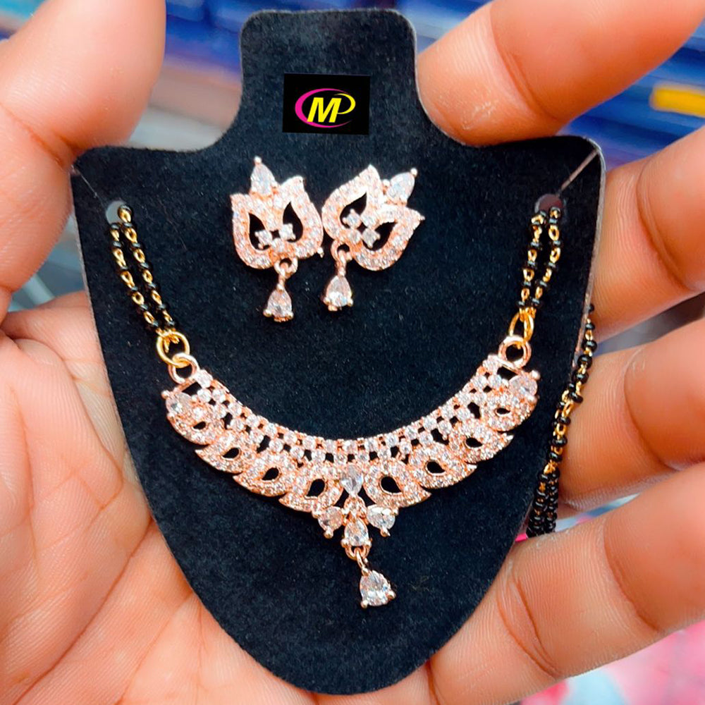 FS Collection AD Stone Mangalsutra Set