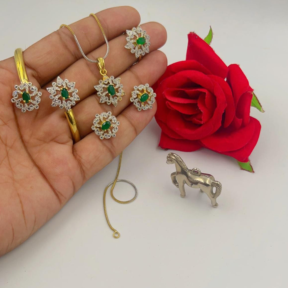 FS Collection Gold Plated Jewellery Combo