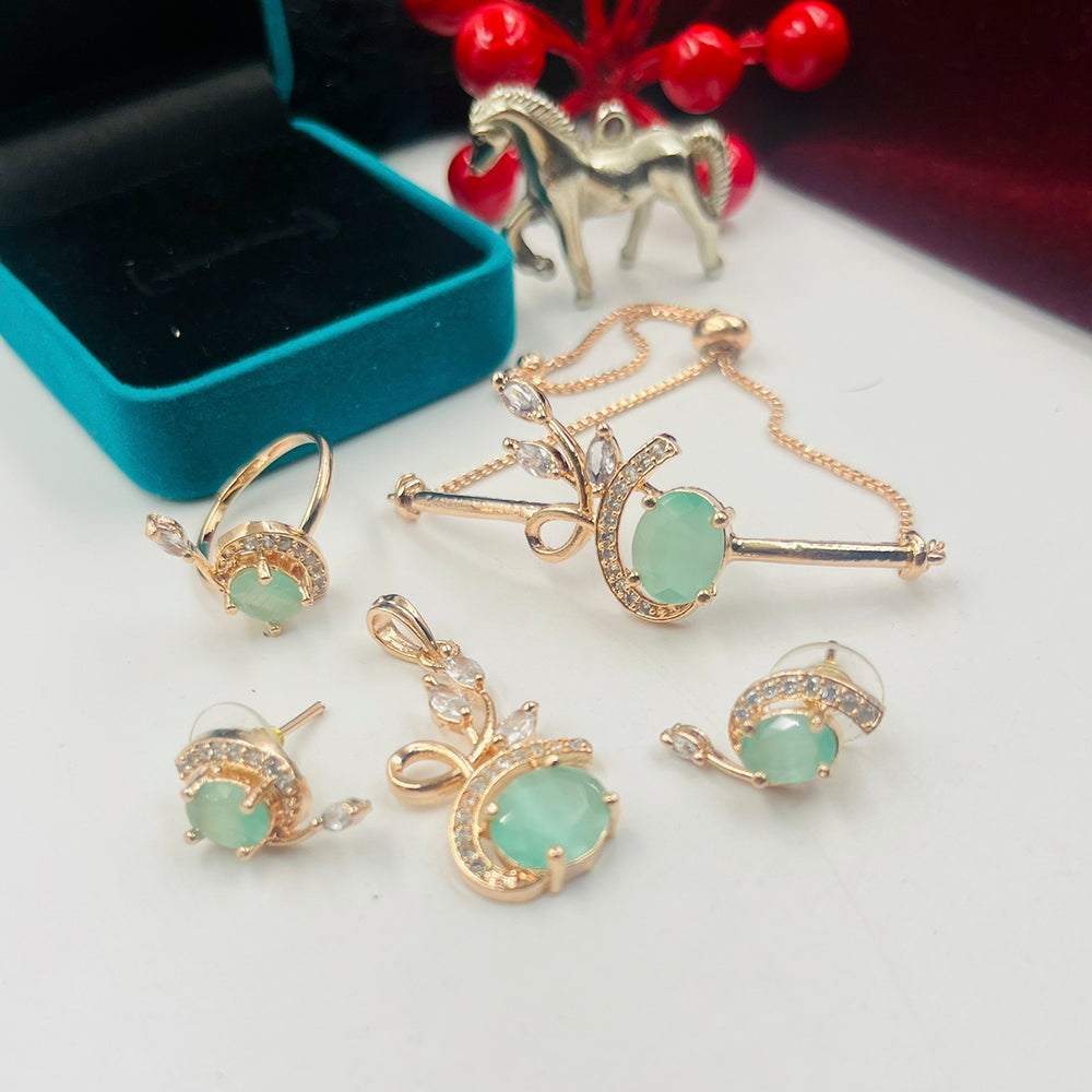 FS Collection Gold Plated Jewellery Combo