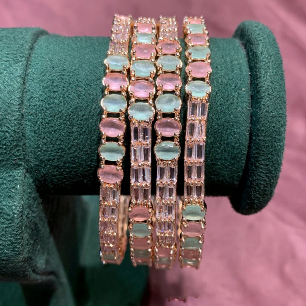 FS Collection AD Stone Bangles Set