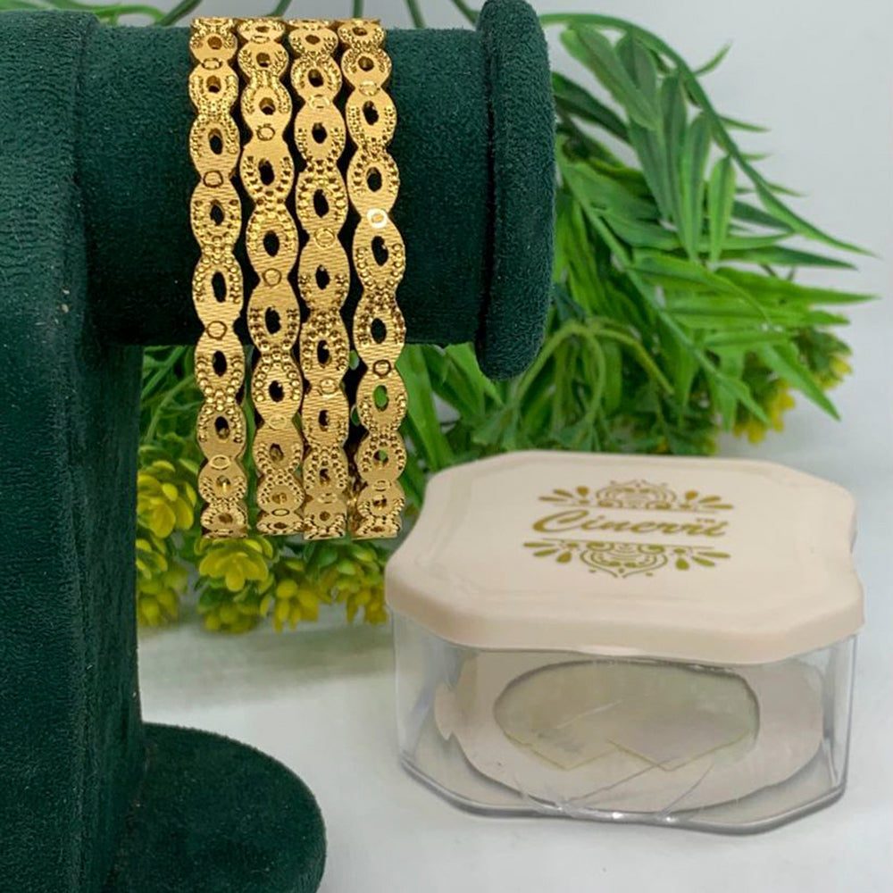 FS Collection Gold Plated Bangles Set