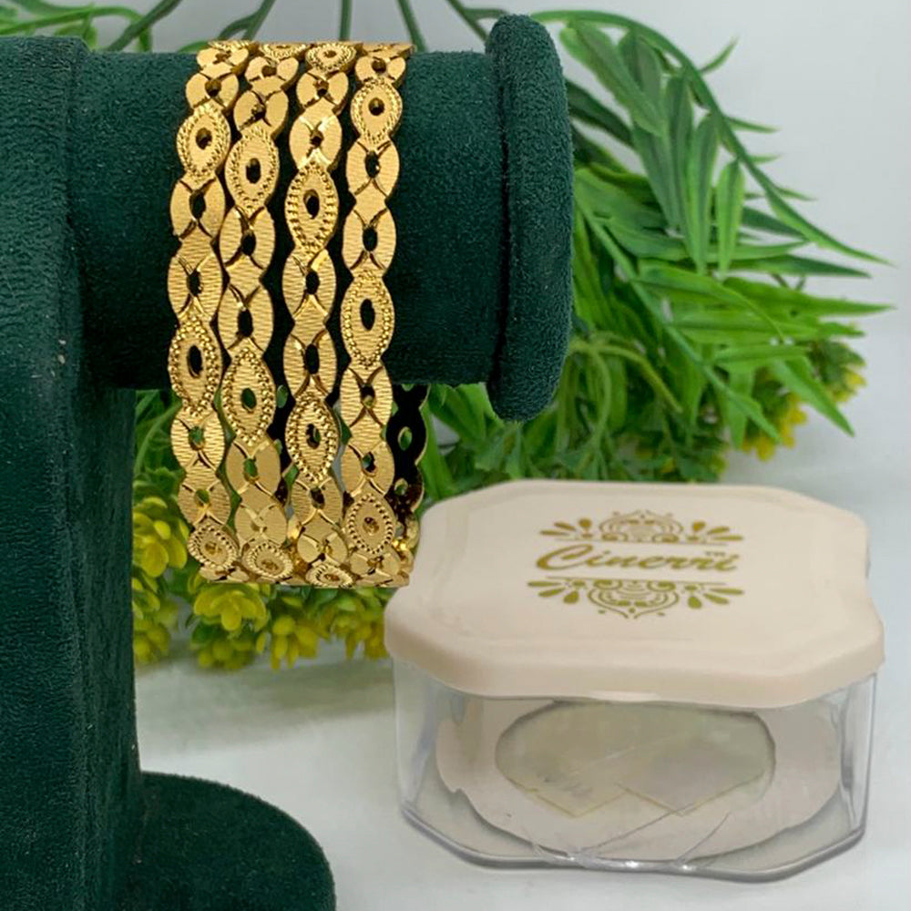 FS Collection Gold Plated Bangles Set