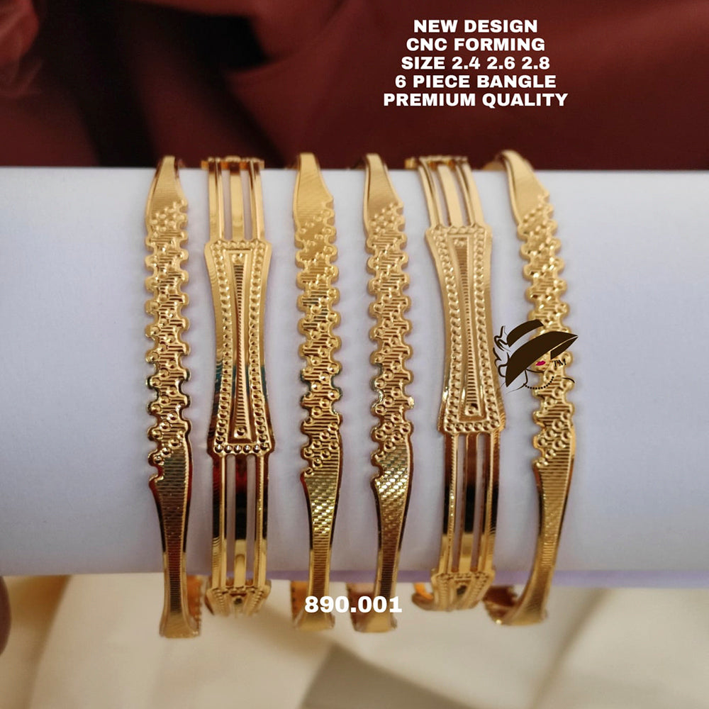 FS Collection Gold Plated Bangles Set