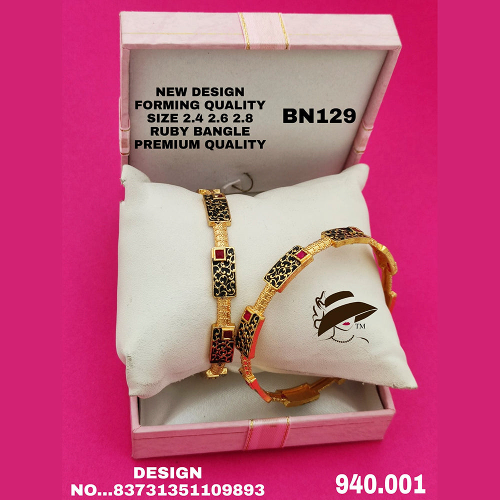 FS Collection Gold Plated Bangles Set