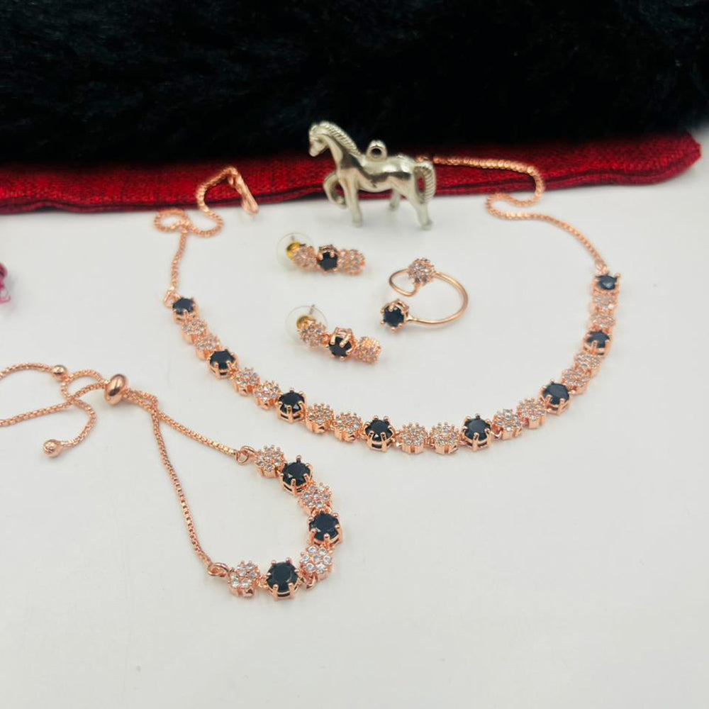 FS Collection Gold Plated Jewellery Combo