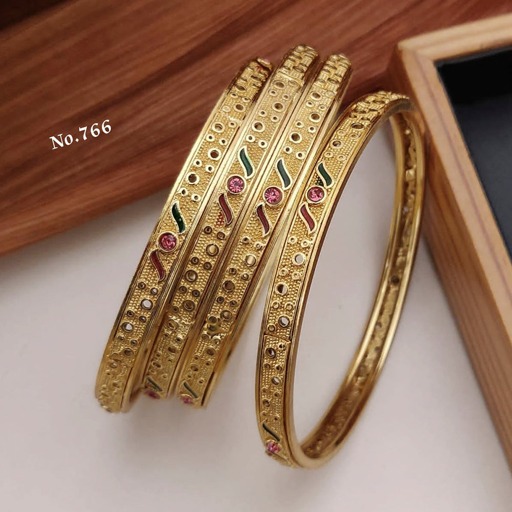 FS Collection Gold Plated Bangles Set
