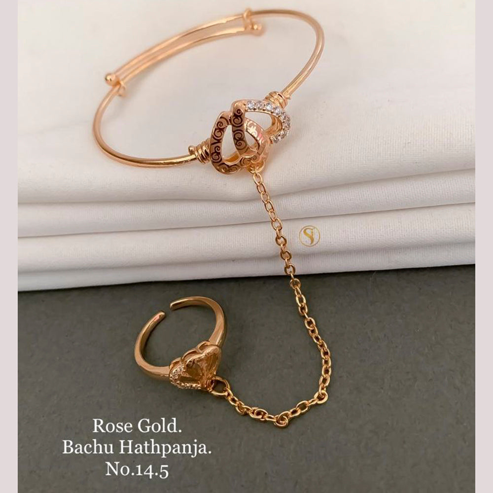 FS Colletion Rose Gold Plated Hand Harness