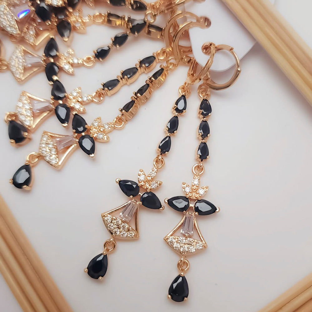 FS Collection Crystal Stone Dangler Earrings