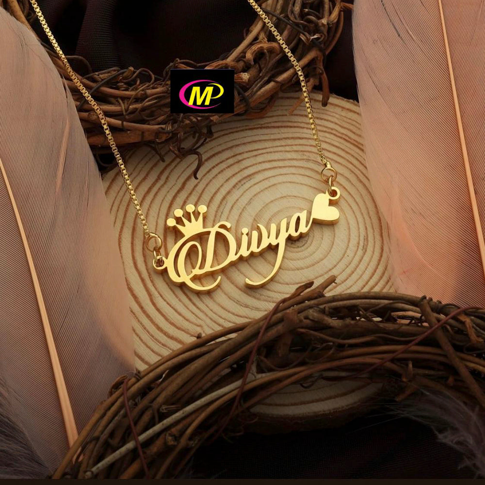 FS Collection Gold Plated Personalized Name Necklace