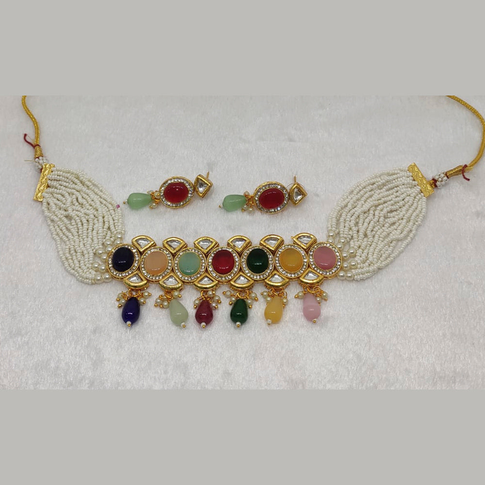 FS Collection Gold Plated Austrian Stone Necklace Set