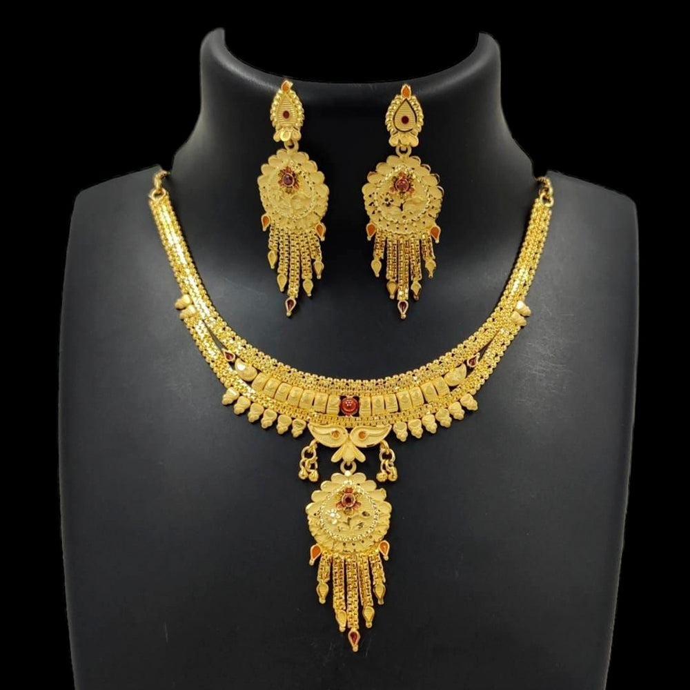FS Collection Gold Plated Necklace Set