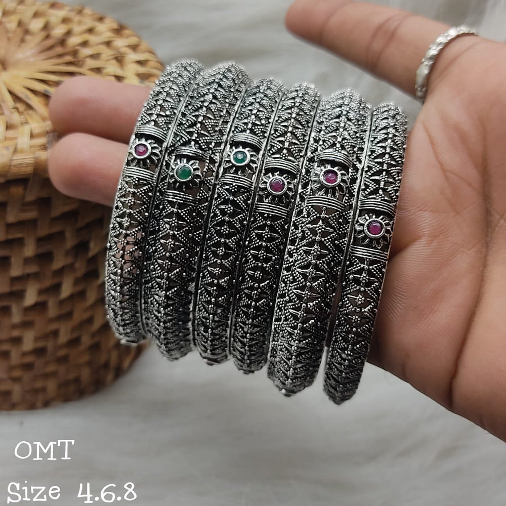 FS Collection Oxidised Bangles Set