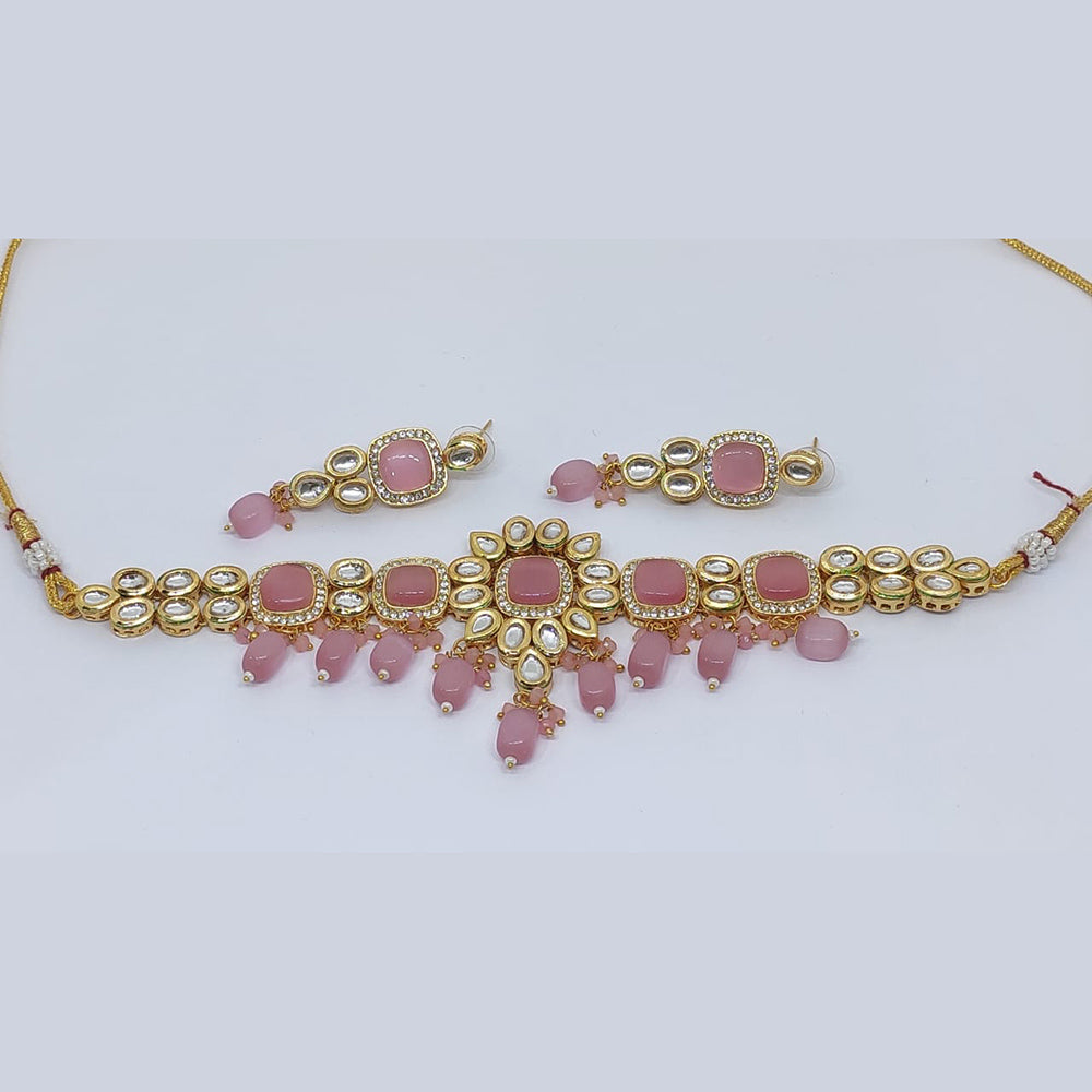 FS Collection Kundan Stone Choker Necklace Set