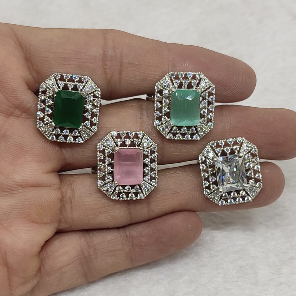 FS Collection Silver Plated Adjustable Rings