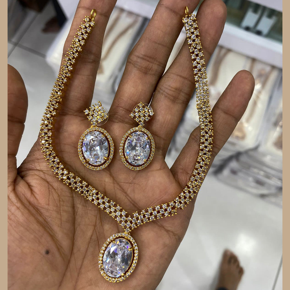FS Collection AD Stone Necklace Set