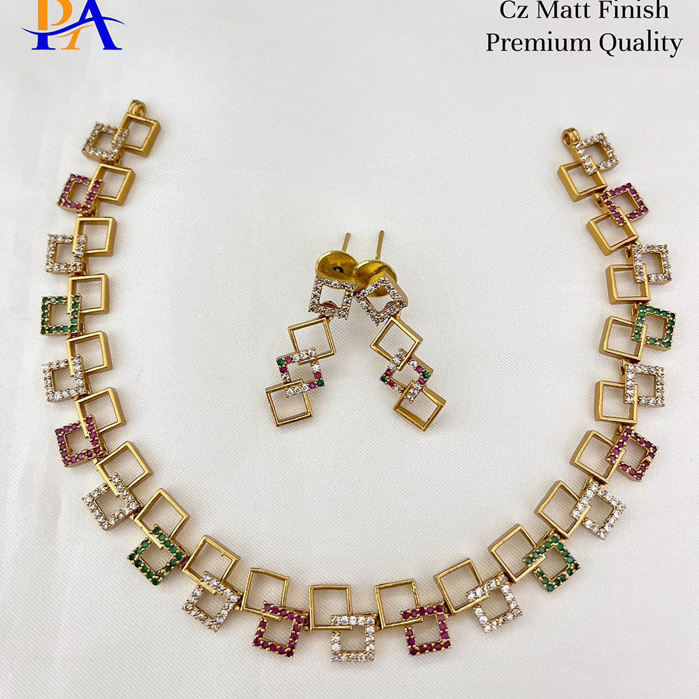 FS Collection Matte Finish AD Necklace Set